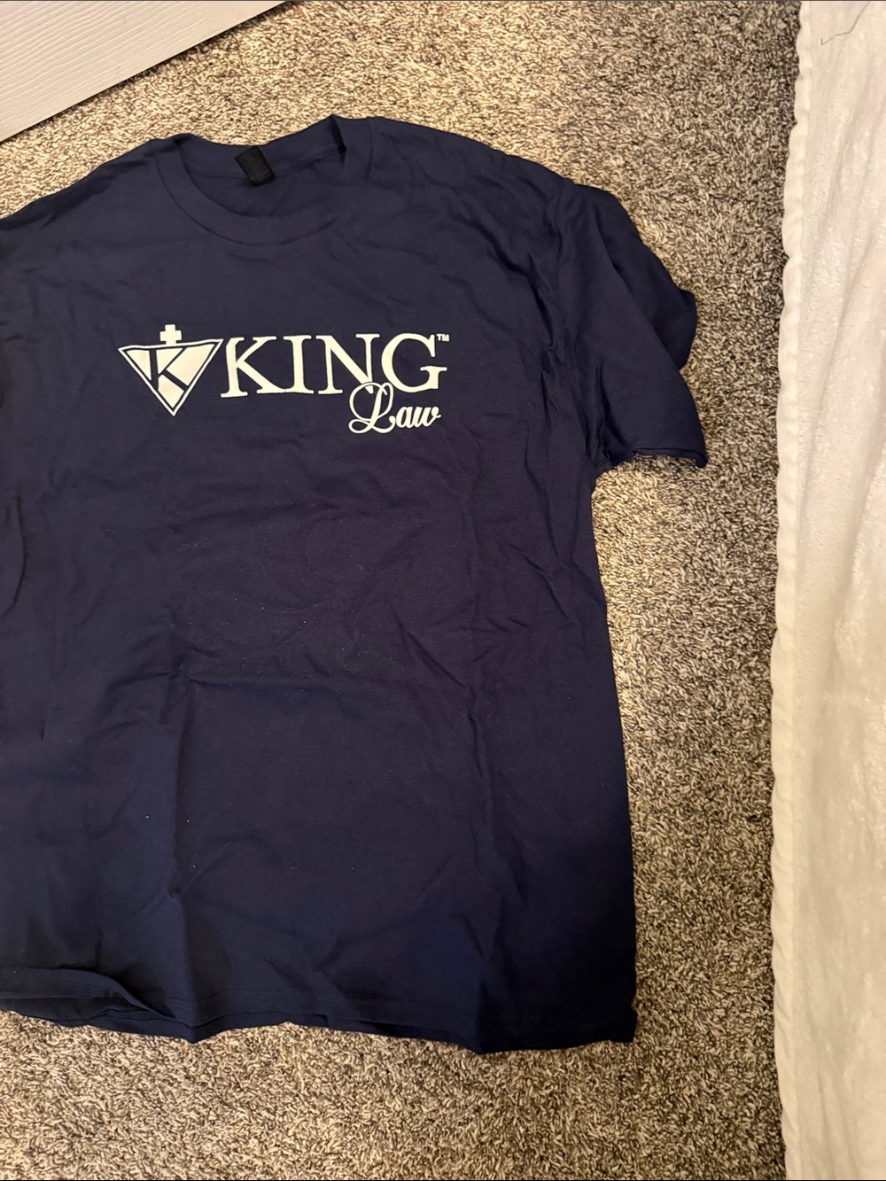 Gildan Navy King Law Logo Tee